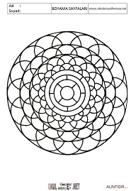 Mandala boyama sayfaları